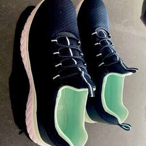 Athletic brand slip on sneakers. Super comfortable & great to walk in. Size 9